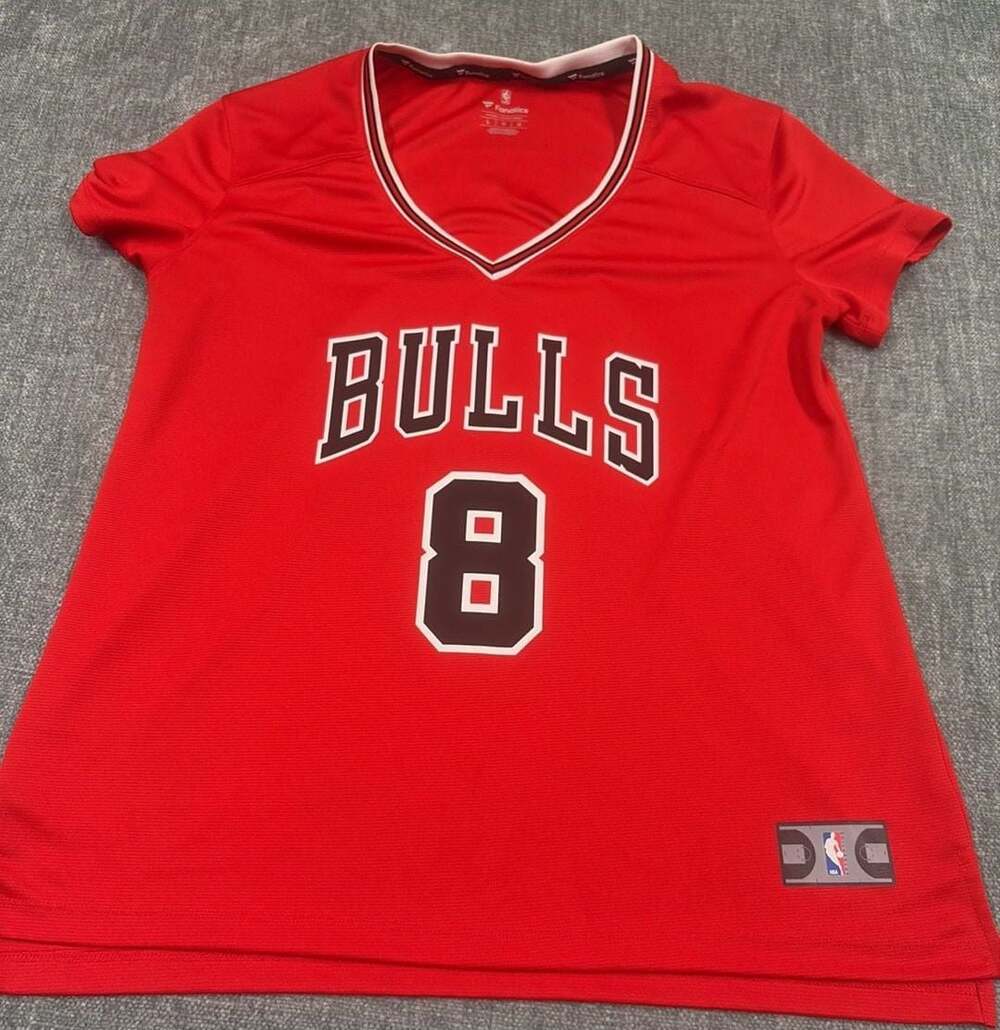 Fanatics Chicago Bulls Zach LaVine #8 NBA Jersey T-Shirt Red Size Large